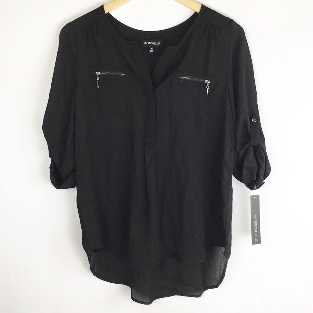 My Michelle | Medium | Blouse | Popover | Black